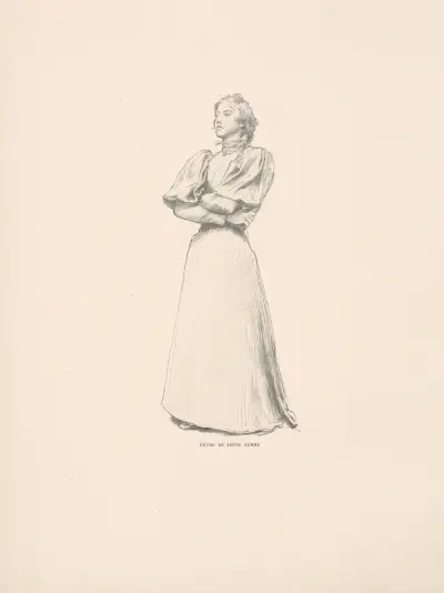 Studie av ung kvinna av William Bouguereau