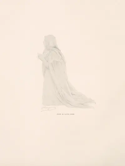 Studie av heligt kvinnligt av William Bouguereau