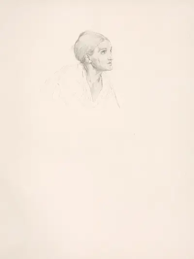 Studie av gammal kvinna av William Bouguereau