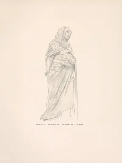 Studie för utsmyckning av katedralen i La Rochelle av William Bouguereau