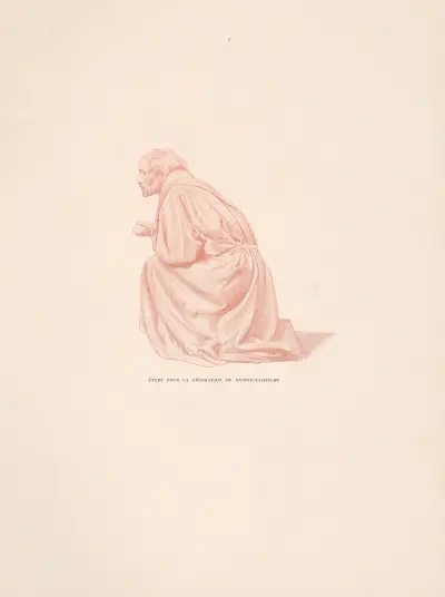 Studie för utsmyckningen av Sainte-Clotilde av William Bouguereau