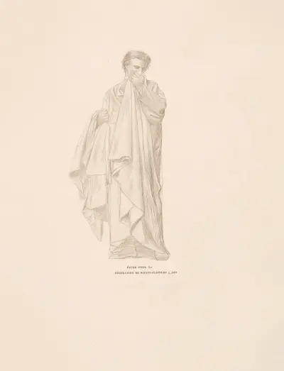 Studie för utsmyckningen av Sainte-Clotilde av William Bouguereau