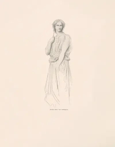 Studie för en pastoral av William Bouguereau