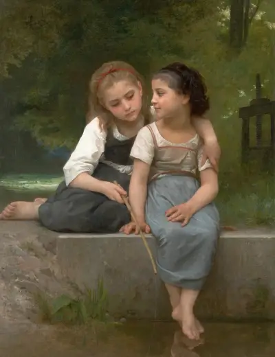 Fiske efter grodor av William Bouguereau