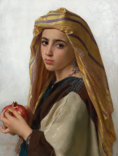 Flicka med granatäpple av William Bouguereau