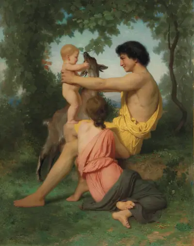 Idyll; antik familj av William Bouguereau