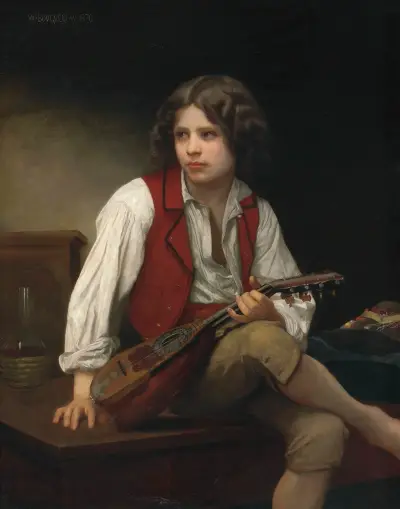 Italien à la mandoline av William Bouguereau
