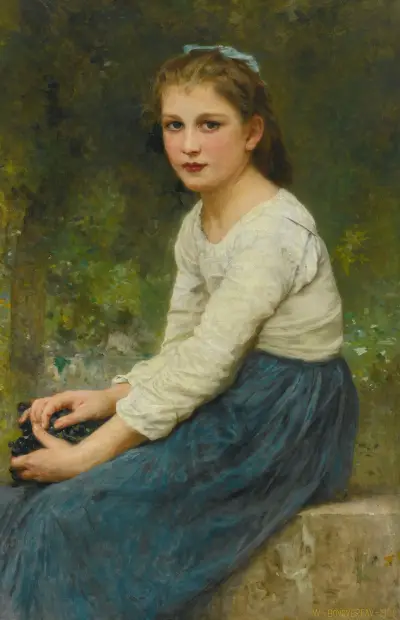 Ung flicka med druvor av William Bouguereau