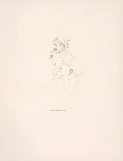 Ung flicka från Capri av William Bouguereau