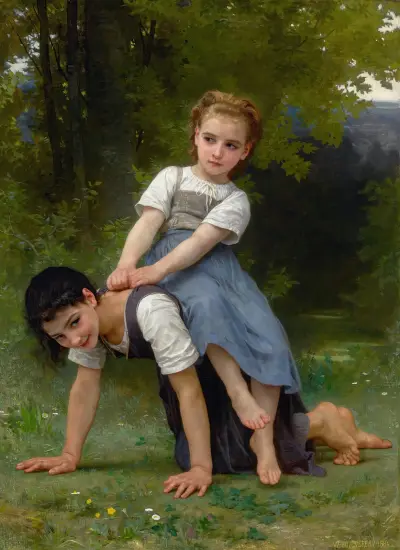 La Bourrique (The Pony-Back Ride) av William Bouguereau