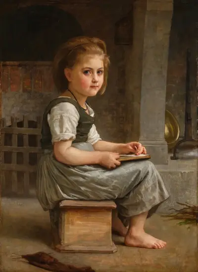 Lilla skolflickan av William Bouguereau