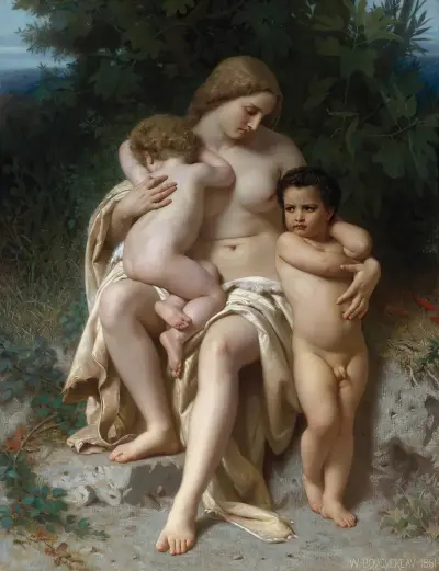 La Première Discorde (Cain And Abel) av William Bouguereau