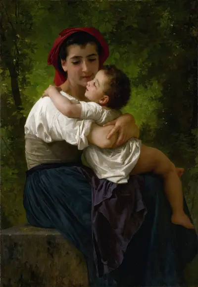 Le Petit Câlin av William Bouguereau