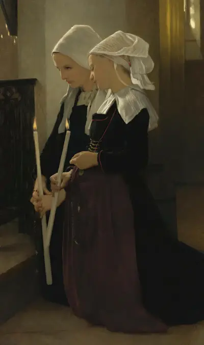 Bönen i Sainte-Anne-d'Auray av William Bouguereau