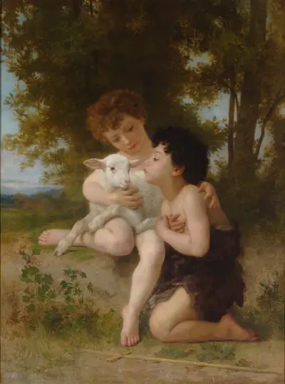 Barnen vid lammet av William Bouguereau