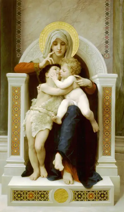Madonna med barn och Johannes Döparen av William Bouguereau