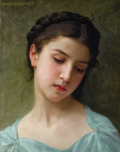 Porträtt av ung flicka av William Bouguereau