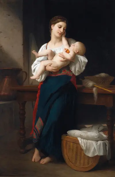 Premières caresse von William Bouguereau