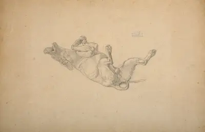 Studie av hund av William Bouguereau