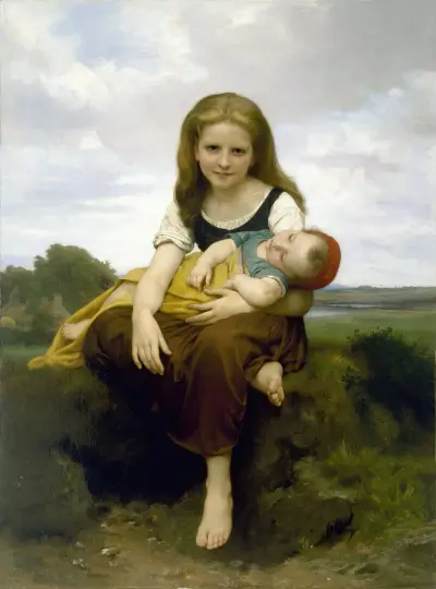 The Elder Sister av William Bouguereau