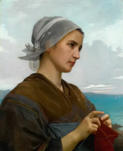 Bretagnisk stickerska av William Bouguereau