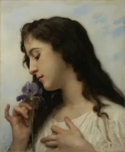 Kvinna med iris av William Bouguereau