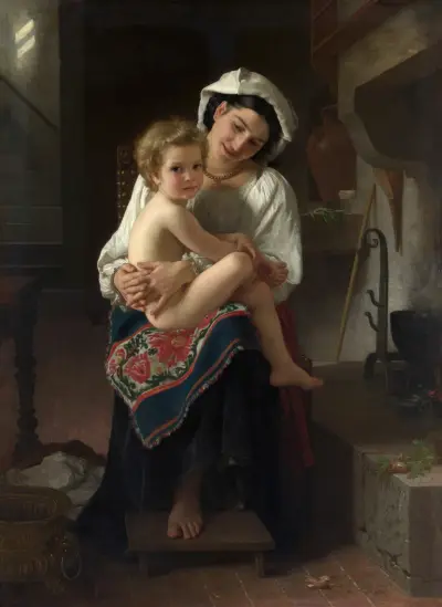 Young Mother Gazing at Her Child von William Bouguereau