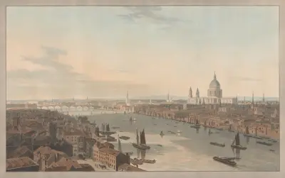 St. Paul’s and Blackfriars Bridge from Southwark av William Daniell