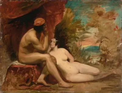 Study For A Family Of The Forests av William Etty