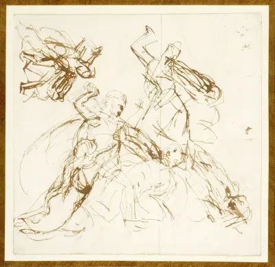 Studie till The Combat av William Etty