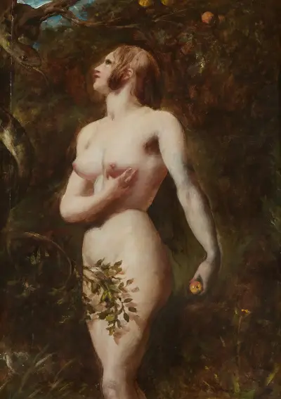 Frestelsen av Eva (I trädgården) av William Etty