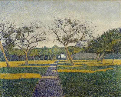 Orchard at La Louvière av Alfred William Finch