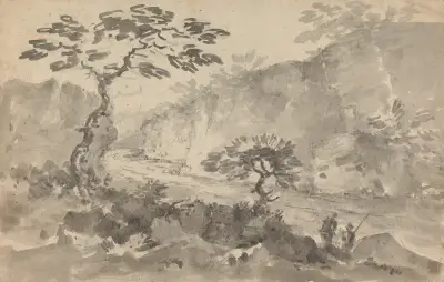Landscape with Two Men av William Gilpin