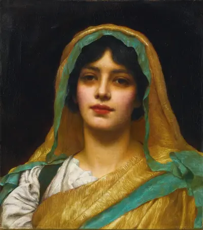 Head Of A Girl, Atalanta av John William Godward