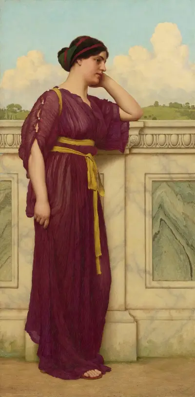 Soft Falls The Eventide av John William Godward