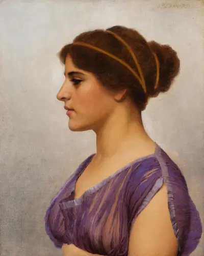 Studie av en klassisk skönhet av John William Godward