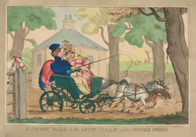 En kort ridtur på den långa promenaden eller ponnyerna poserar. av William Heath