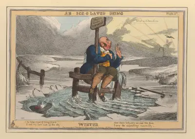 An Ice-O-Lated Being; Winter av William Heath