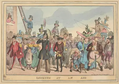 Tittar på en åsna av William Heath