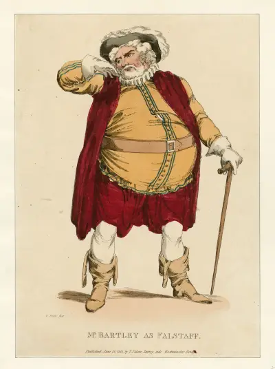 Mr. Bartley as Falstaff av William Heath