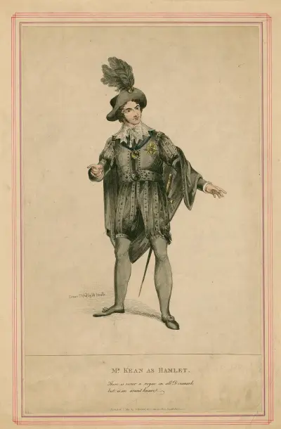 Mr. Kean som Hamlet av William Heath