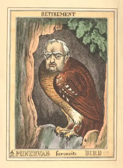 Retirement. Minerva’s favourite bird!!!. av William Heath