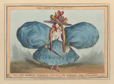 The sleeves curiously cut, Ay theres the villainy av William Heath