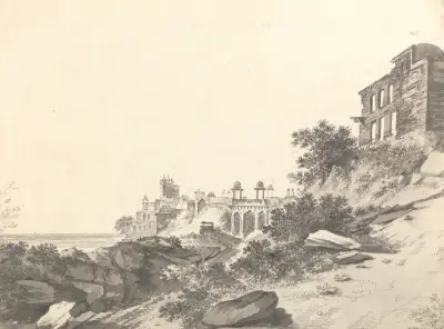 Original Drawings for Choix de Vues de L’Inde and Others Pl.02 av William Hodges