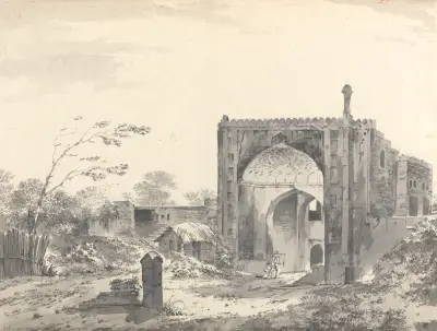 Original Drawings for Choix de Vues de L’Inde and Others Pl.05 av William Hodges