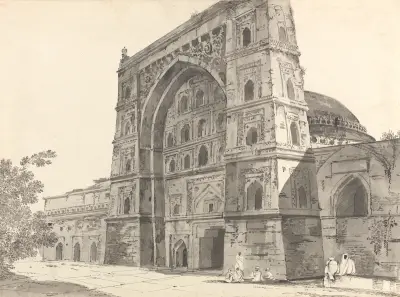 Original Drawings for Choix de Vues de L’Inde and Others Pl.07 av William Hodges