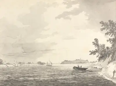 Original Drawings for Choix de Vues de L’Inde and Others Pl.10 av William Hodges