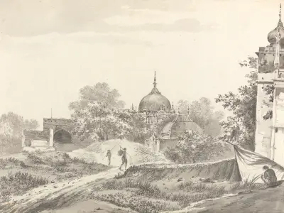 Original Drawings for Choix de Vues de L’Inde and Others Pl.13 av William Hodges