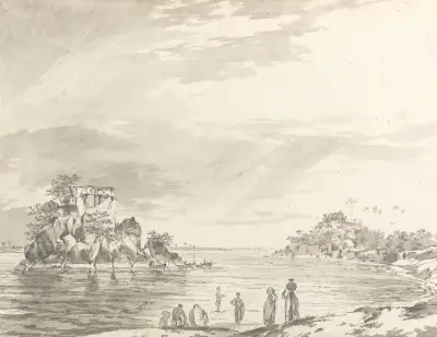 Originalzeichnungen für Choix de Vues de L'Inde u. a. Taf. 15 von William Hodges