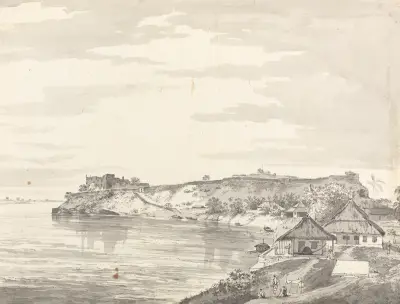 Originalzeichnungen für Choix de Vues de L’Inde and Others Pl.17 von William Hodges
